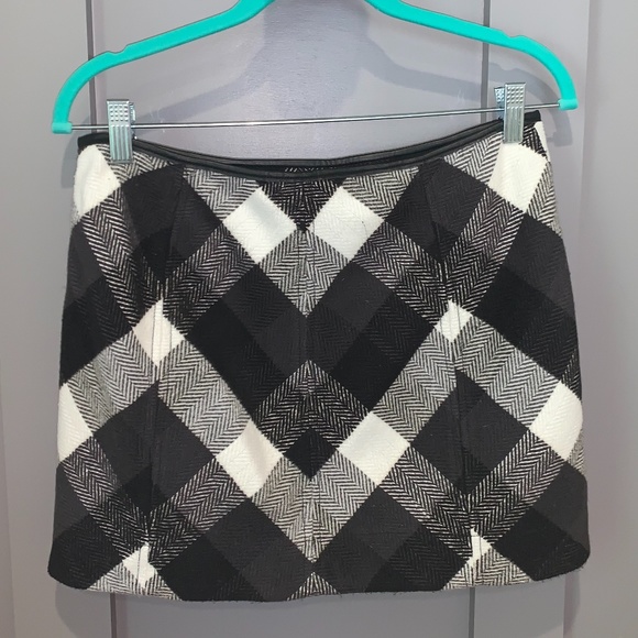 Free People Twiggy Herringbone Plaid Mini Skirt - Picture 9 of 10